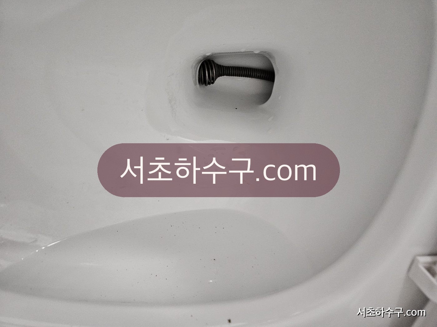 변기 트랩에 걸린 이물질
